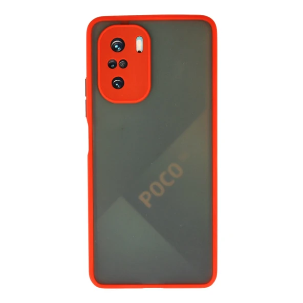 Xiaomi Poco F3 Kılıf Montreal Silikon Kapak - Kırmızı ürün görseli 1