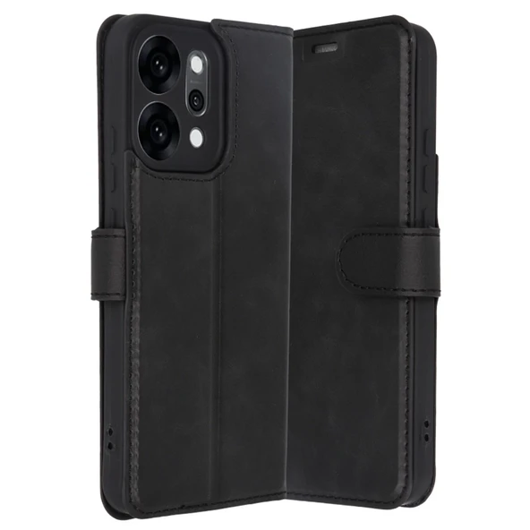 Oppo Reno 14 Trend S Plus Kapaklı Kılıf - Siyah ürün görseli 1