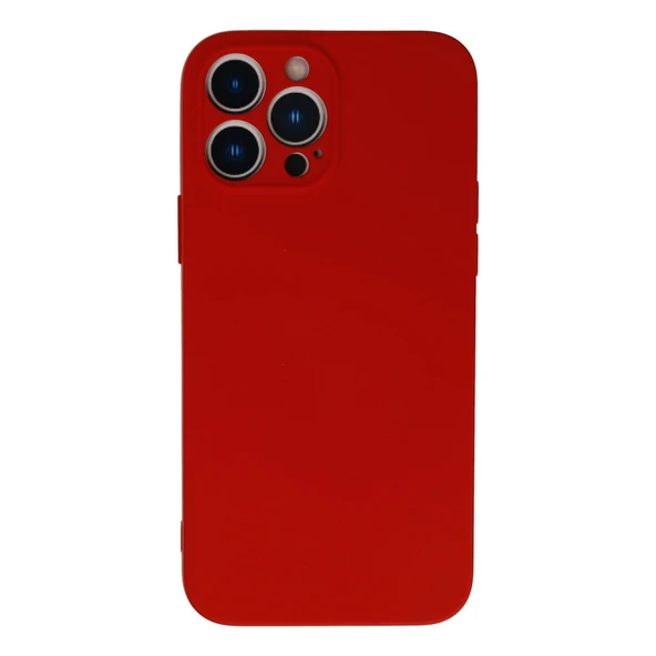 İphone 13 Pro Kılıf Nano İçi Kadife Silikon - Kırmızı ürün görseli 1