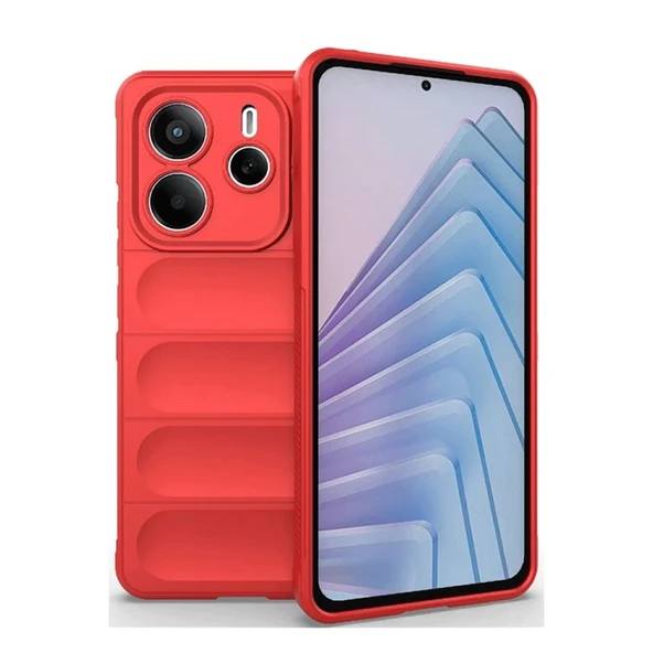 Xiaomi Redmi Note 14 4G Kılıf Optimum Silikon - Kırmızı ürün görseli 1