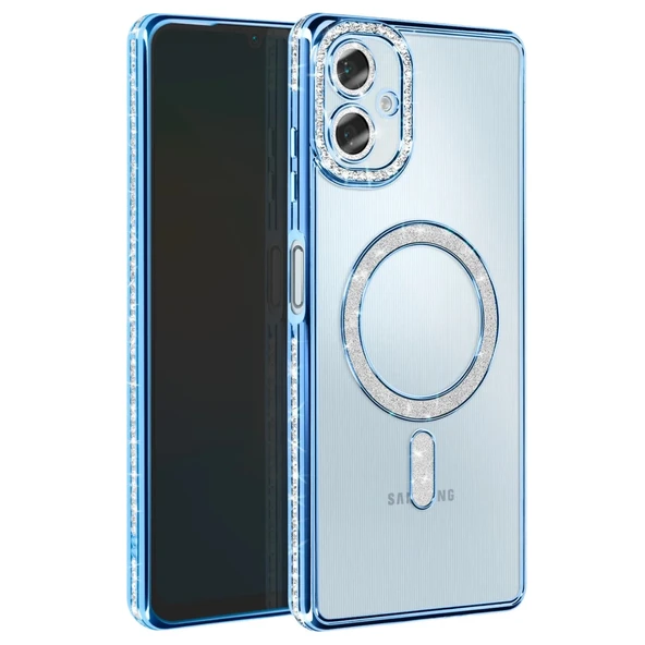 Samsung Galaxy A06 Joke Simli Magneticsafe Kılıf - Mavi ürün görseli 1