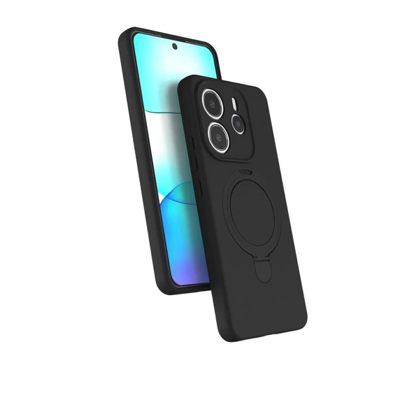 Xiaomi Redmi Note 14 4G Regal Magsafe Standlı Kapak - Siyah ürün görseli 1