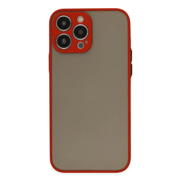 İphone 14 Pro Max Kılıf Montreal Silikon Kapak - Kırmızı ürün görseli 1