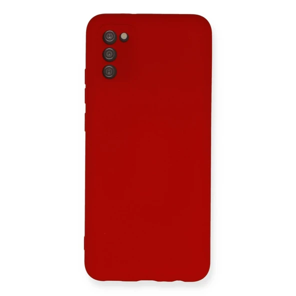 Samsung Galaxy A03S Kılıf Nano İçi Kadife Silikon - Kırmızı ürün görseli 1