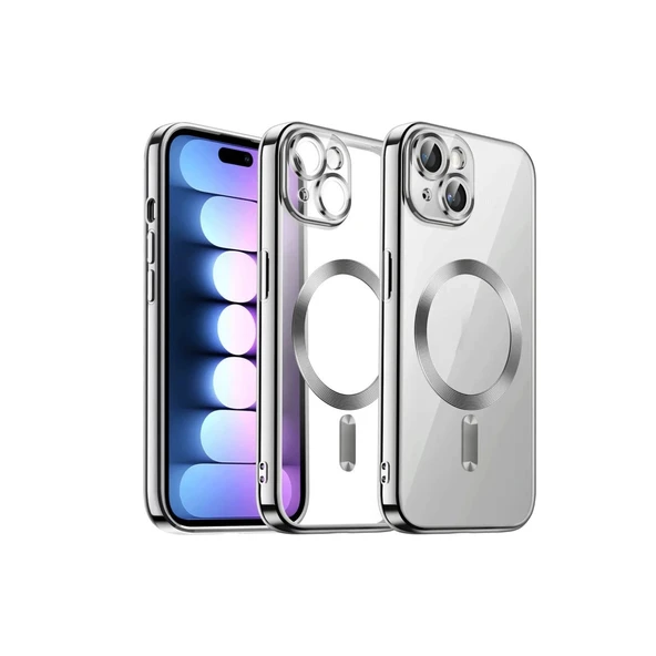 İphone 15 Kılıf Kross Magneticsafe Kapak - Gümüş ürün görseli 1