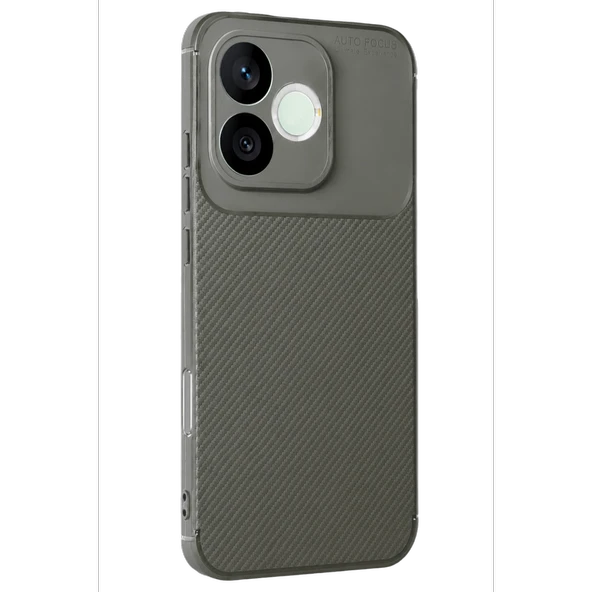 Huawei Honor 600 Lite Auto Focus Karbon Kapak - Gri ürün görseli 1
