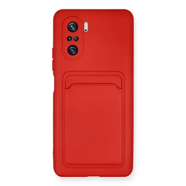 Xiaomi Mi 11I Kılıf Kelvin Kartvizitli Silikon - Kırmızı ürün görseli 1