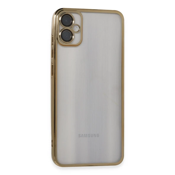 Samsung Galaxy A05 Kılıf Razer Lensli Silikon - Gold ürün görseli 1