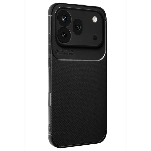 Huawei Honor 600 Pro Auto Focus Karbon Kapak - Siyah ürün görseli 1