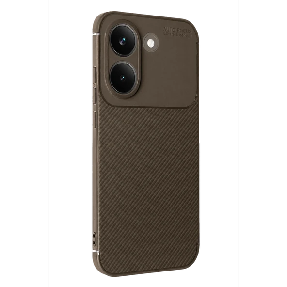 Xiaomi Poco X8 Pro Auto Focus Karbon Kapak - Kahverengi ürün görseli 1