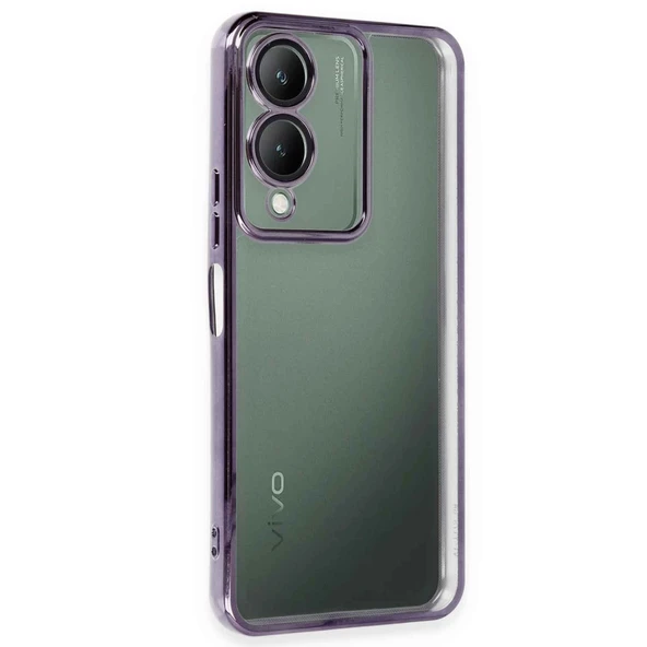 Vivo Y17S Kılıf Razer Lensli Silikon - Mor ürün görseli 1