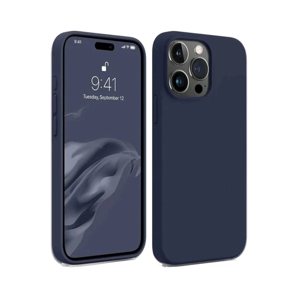 İphone 15 Pro Max Kılıf First Silikon - Lacivert ürün görseli 1