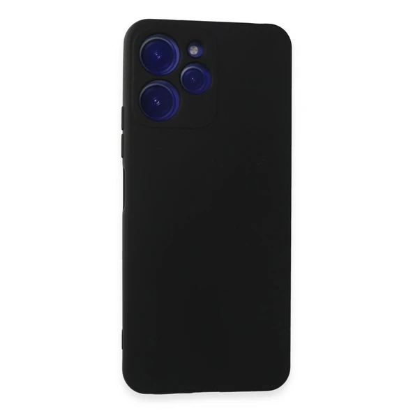 Xiaomi Redmi 12 Kılıf Nano İçi Kadife Silikon - Siyah ürün görseli 1