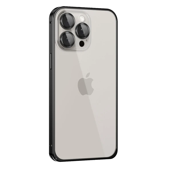 Joko İphone 15 Pro Metal Bumper Mat Kapak - Siyah ürün görseli 1