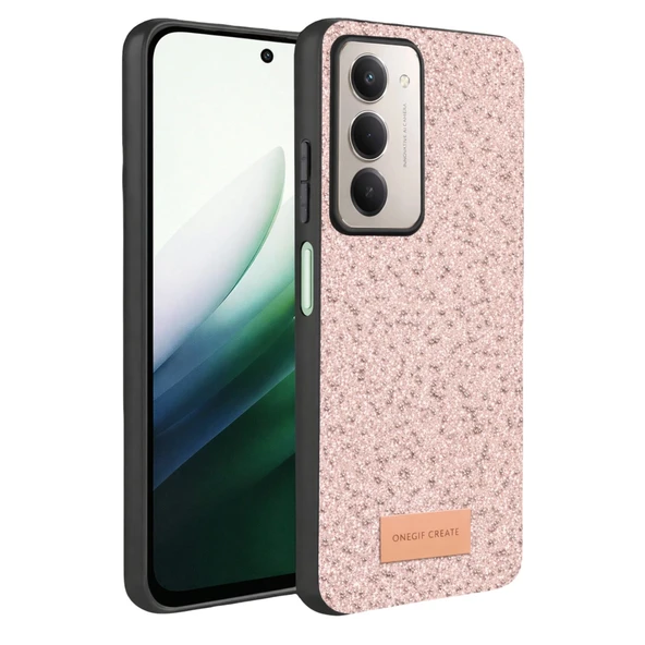 Onegif Xiaomi Redmi 15 4G Bright Simli Kapak - Pembe ürün görseli 1