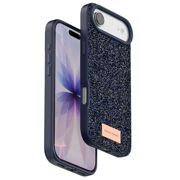 Onegif İphone 17 Air Bright Simli Kapak - Mavi ürün görseli 1