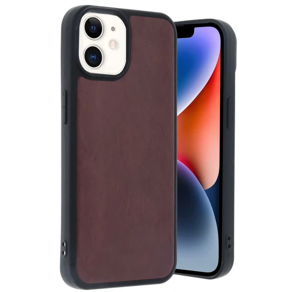 İphone 11 Kılıf Aras Deri Kapak - Bordo ürün görseli 1
