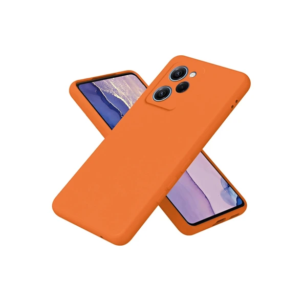 Xiaomi Poco X5 Pro 5G Nano İçi Kadife Silikon - Turuncu ürün görseli 1