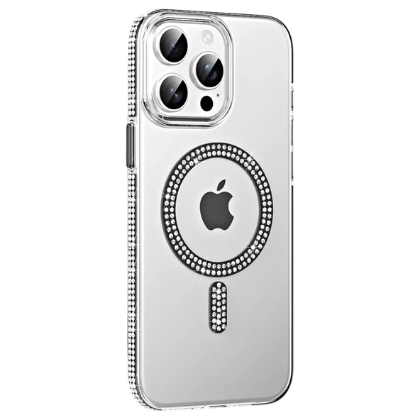 Joko İphone 14 Pro Max Move Taşlı Magsafe Kapak - Siyah ürün görseli 1