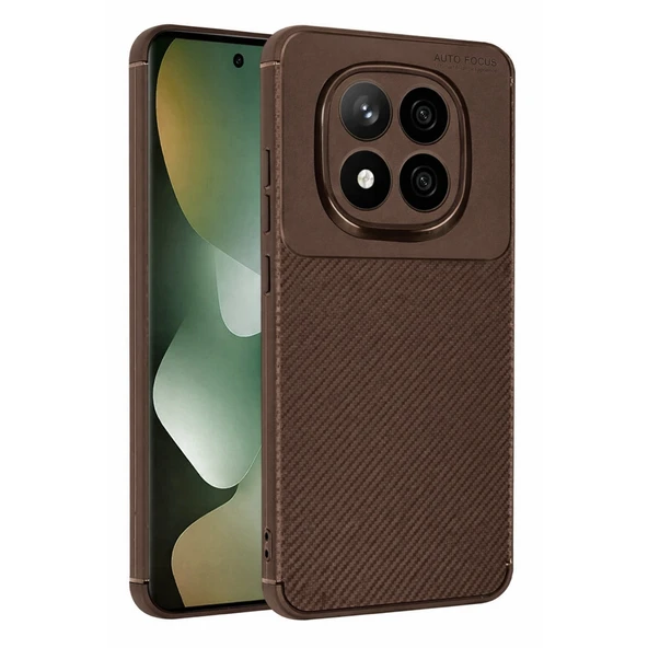 Xiaomi Redmi Note 15 4G Auto Focus Karbon Kapak - Kahverengi ürün görseli 1
