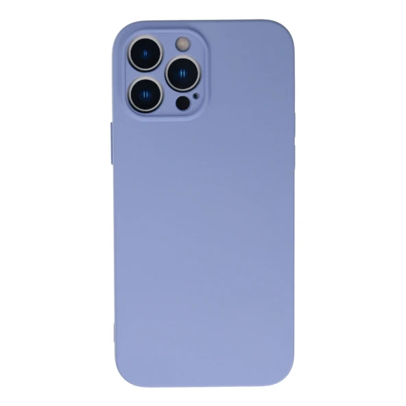 İphone 13 Pro Max Kılıf Nano İçi Kadife Silikon - Lila ürün görseli 1