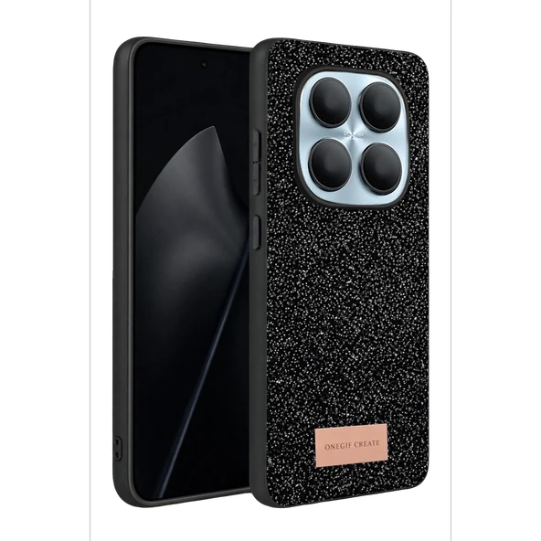Onegif Xiaomi Redmi Note 15 Pro 4G Bright Simli Kapak - Siyah ürün görseli 1