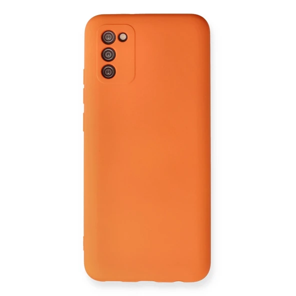 Samsung Galaxy A03S Kılıf Nano İçi Kadife Silikon - Turuncu ürün görseli 1