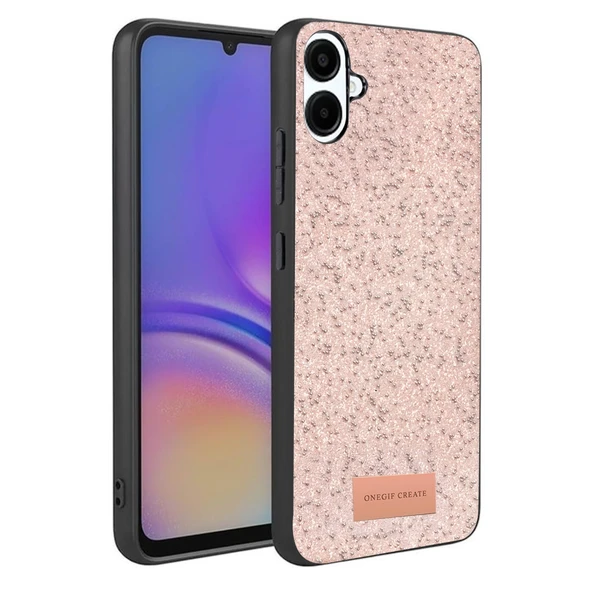Onegif Samsung Galaxy A07 4G Bright Simli Kapak - Pembe ürün görseli 1