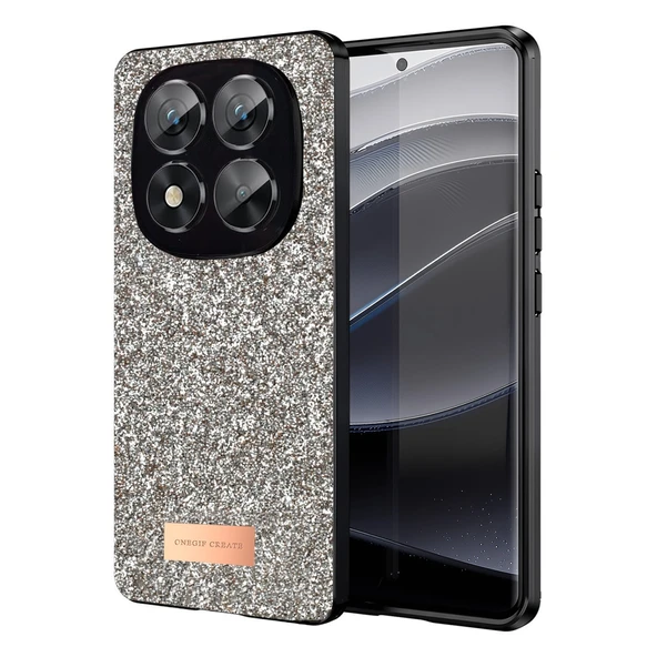 Onegif Xiaomi Redmi Note 14 Pro 5G Bright Simli Kapak - Gold ürün görseli 1