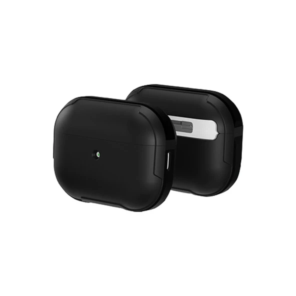 Airpods Pro 2 (2.Nesil) Mo-A8 Armor Kılıf - Siyah ürün görseli 1