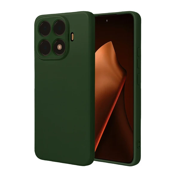 Xiaomi Mi 15T Pro Nano İçi Kadife Silikon - Koyu Yeşil ürün görseli 1