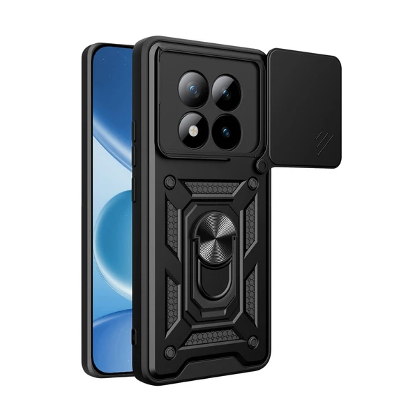 Xiaomi Redmi Note 15 Pro 5G Pars Lens Yüzüklü Silikon - Siyah ürün görseli 1