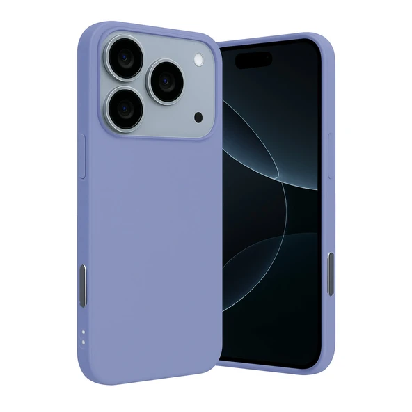 İphone 17 Pro Max Nano İçi Kadife Silikon - Lila ürün görseli 1
