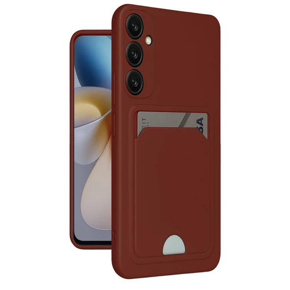 Samsung Galaxy A26 Kılıf Kelvin Kartvizitli Silikon - Bordo ürün görseli 1