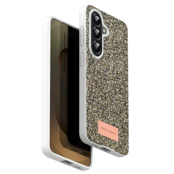 Onegif Samsung Galaxy A17 5G Bright Simli Kapak - Gold ürün görseli 1
