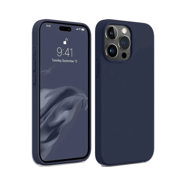 İphone 15 Pro Kılıf First Silikon - Lacivert ürün görseli 1