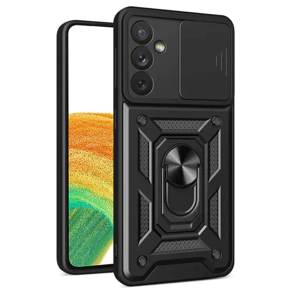 Samsung Galaxy S24 Fe Pars Lens Yüzüklü Silikon - Siyah ürün görseli 1