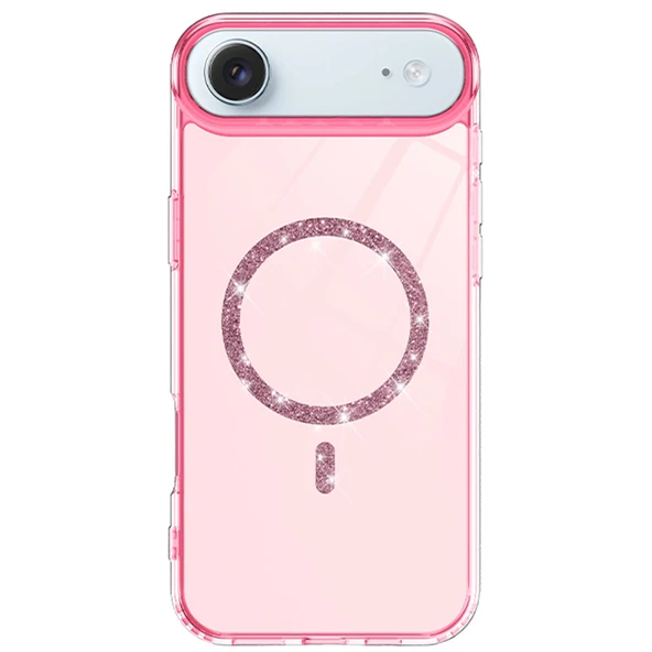 İphone 17 Air Live Diamond Magsafe Kapak - Pembe - Resim 2