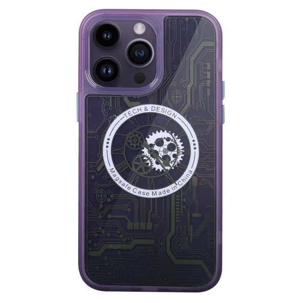 İphone 14 Pro Kılıf Magic Magneticsafe Silikon - Derin Mor ürün görseli 1