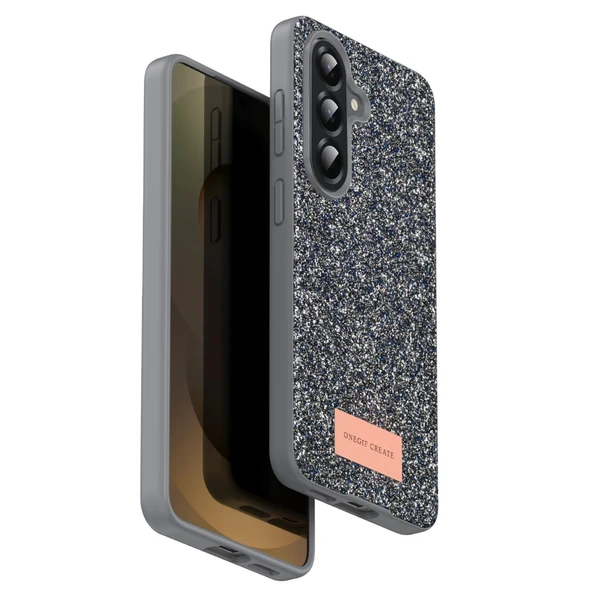 Onegif Samsung Galaxy A17 5G Bright Simli Kapak - Gümüş ürün görseli 1