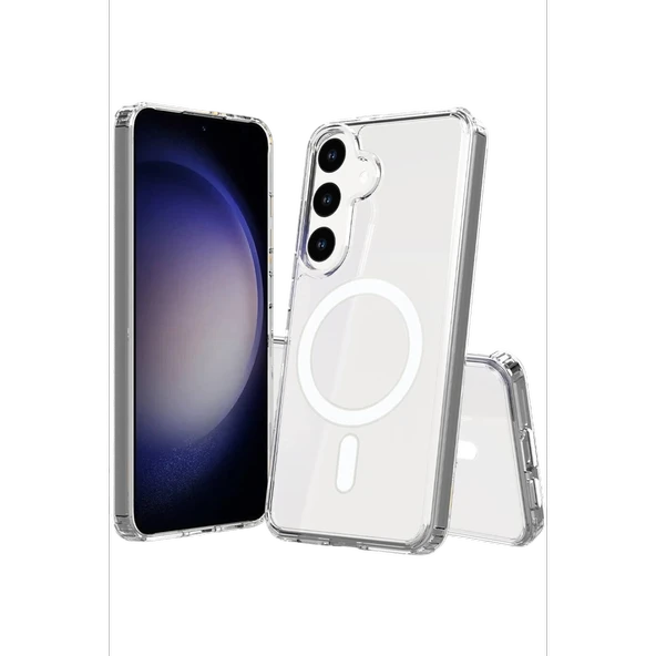 Samsung Galaxy S26 Magneticsafe Şeffaf Silikon - Şeffaf ürün görseli 1