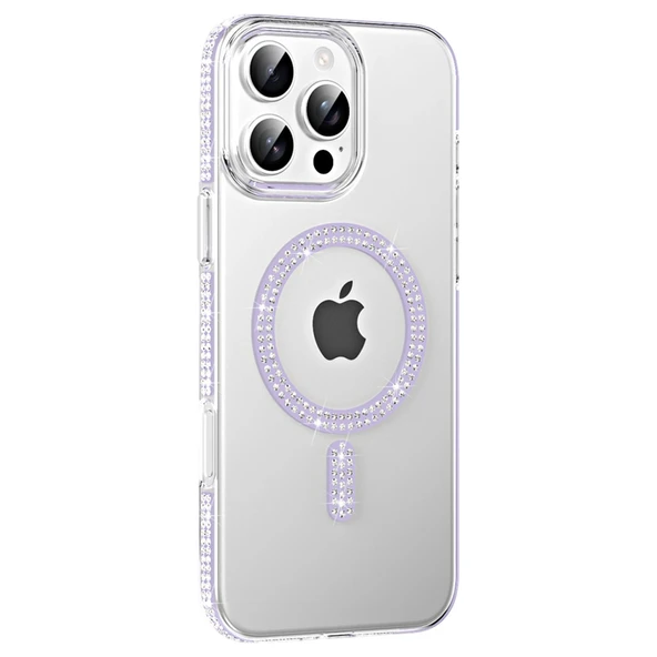 Joko İphone 16 Pro Move Taşlı Magsafe Kapak - Lila ürün görseli 1