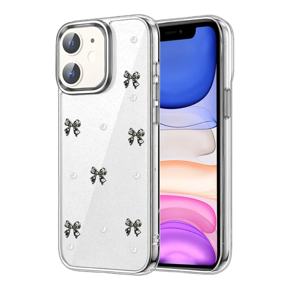 İphone 11 Fiyonk Desenli Kapak - Desen 8 ürün görseli 1