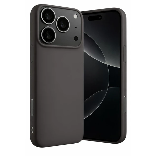 İphone 17 Pro Max Nano İçi Kadife Silikon - Gri ürün görseli 1