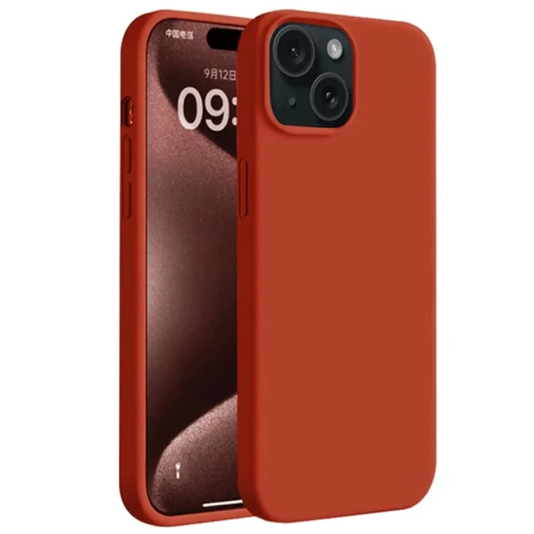 İphone 15 Plus Kılıf First Silikon - Kırmızı ürün görseli 1