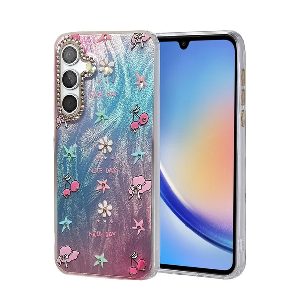 Samsung Galaxy A34 5G Kılıf Blade Aynalı Desenli Kapak - Desen 4 ürün görseli 1