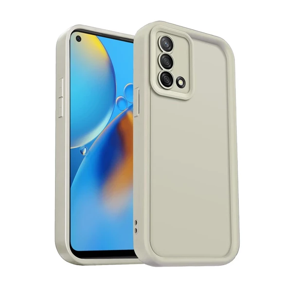Oppo A74 4G Kılıf Viera Silikon - Krem ürün görseli 1