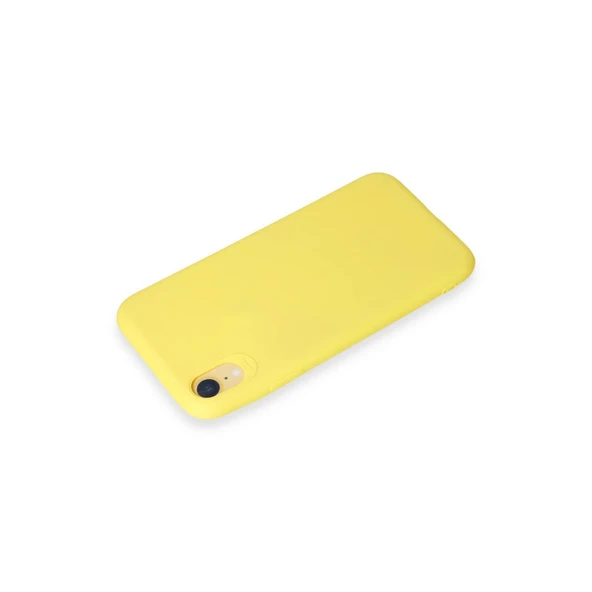 İphone Xr Kılıf First Silikon - Sarı - Resim 3