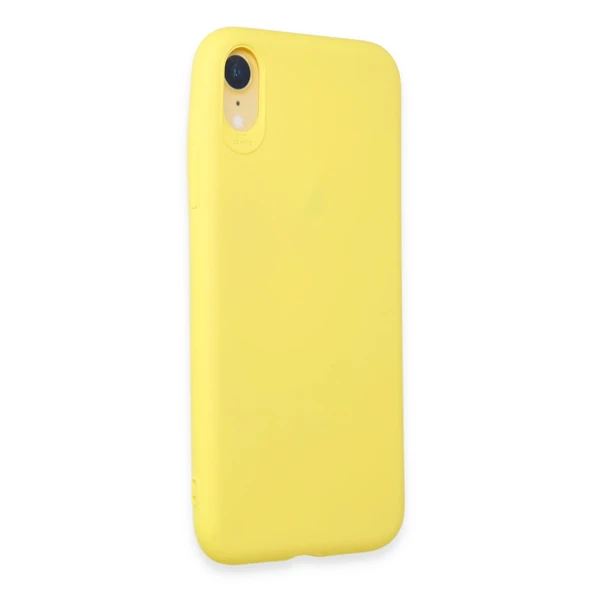 İphone Xr Kılıf First Silikon - Sarı - Resim 2