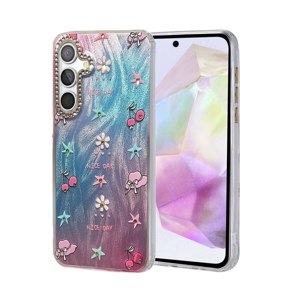 Samsung Galaxy A35 5G Kılıf Blade Aynalı Desenli Kapak - Desen 4 ürün görseli 1